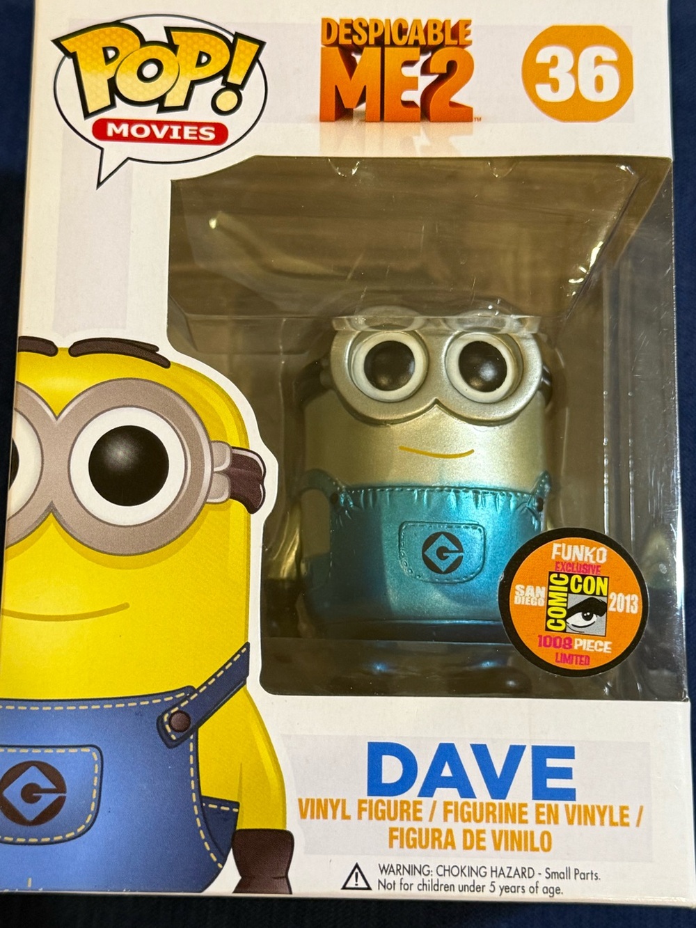 Funko Metallic Gold & Blue Dave Pop! Vinyl Figure (Despicable Me 2)